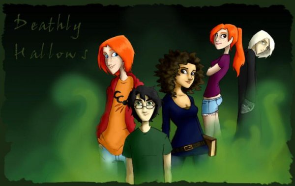 Ron, Harry, Hermione, Ginny and Draco