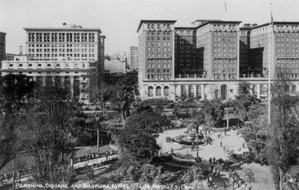 Biltmore Hotel and Pershing Square Circa 1947