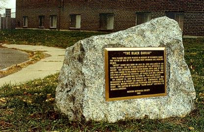 The Black Dahlia Memorial Monument in Elizabeth Short's hometown of Medford, MA