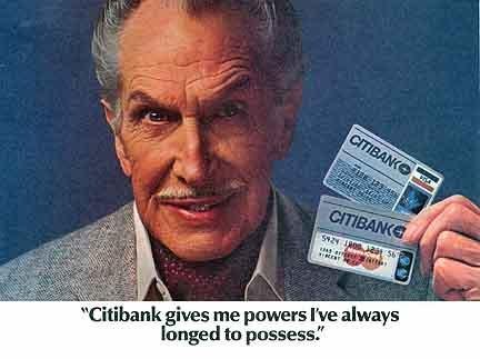 Винсент Прайс в рекламе: "Citibank"