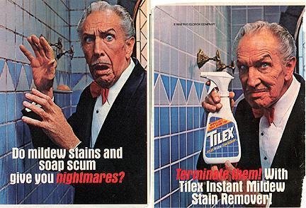 Винсент Прайс в рекламе: "Tilex"