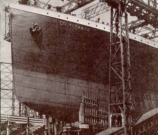 Титаник перед спуском на воду 31 мая 1911 года 12 часов 13 минут