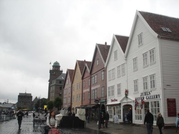 Ганзейская набережная в Бергене. Норвегия