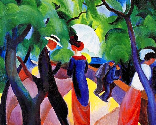 august macke promenade canvas print 24