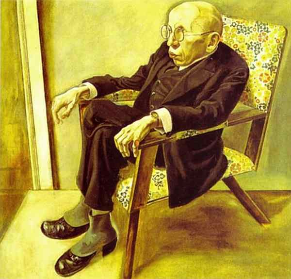георг гросс портрет писателя Макса Херрманна Найссе 1925