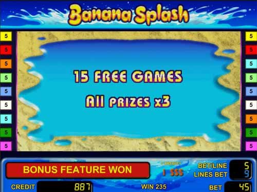 bananas splash bonus