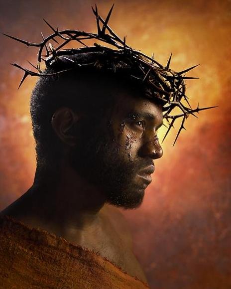 Kanye Wearing A Crown of Thorns