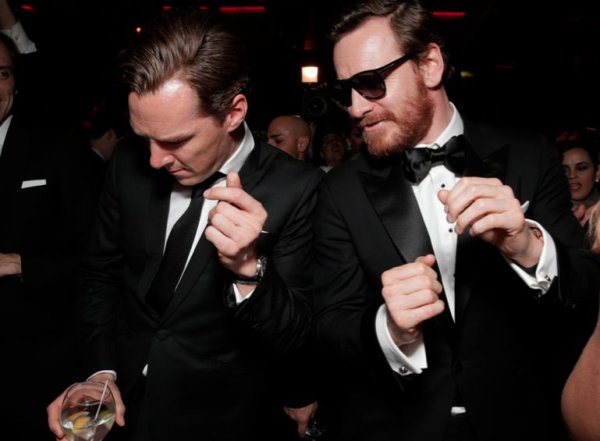 Golden Globes 2014 Benedict Cumberbatch Michael Fassbender